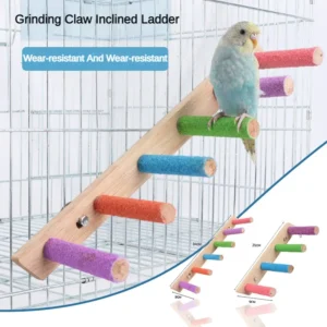 4 6 8 Step Bird Climbing Ladder Pet Interactive Ladder Parrot Grinding Claws And Teeth Climbing.webp