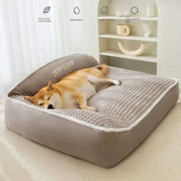 Dog Bed Mats Soft Warm Large Cat Sofa Cushion Washable Sleeping Kennel Winter Pet Cozy Nest 1.webp