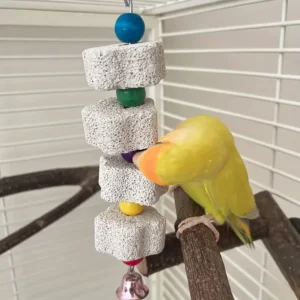 Flower Shaped Bird Molar Toy Parrot Grinding Stone Bird Cage Toy Parakeet Chinchilla Squirrel Toy Bird.webp