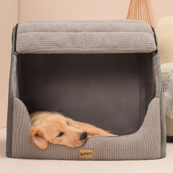 New Kennel Winter Warm Medium Large Dog Golden Retriever Removable And Washable Closed Room Bed Villa 2.webp