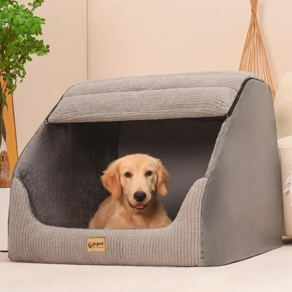 New Kennel Winter Warm Medium Large Dog Golden Retriever Removable And Washable Closed Room Bed Villa 3.webp