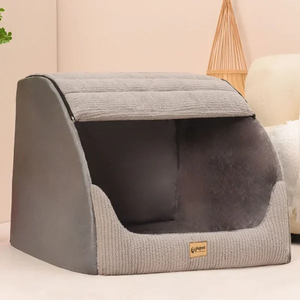 New Kennel Winter Warm Medium Large Dog Golden Retriever Removable And Washable Closed Room Bed Villa 4.webp