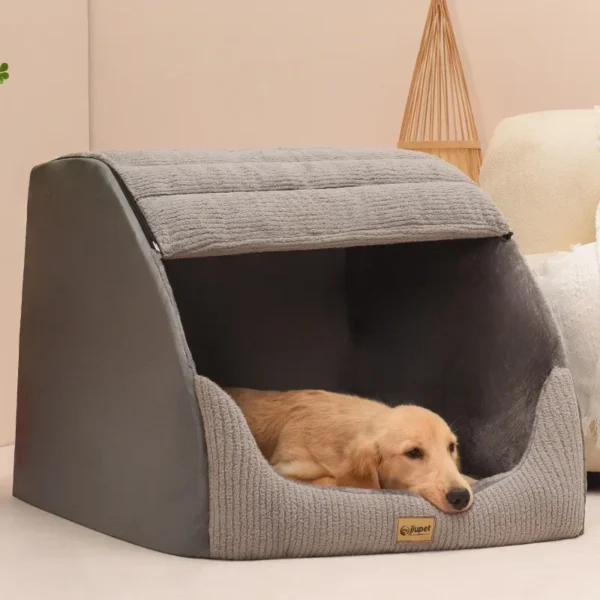 New Kennel Winter Warm Medium Large Dog Golden Retriever Removable And Washable Closed Room Bed Villa.webp