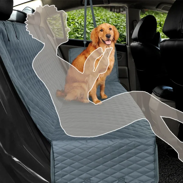 Petravel Dog Car Seat Cover Waterproof Pet Travel Dog Carrier Hammock Car Rear Back Seat Protector 1.webp