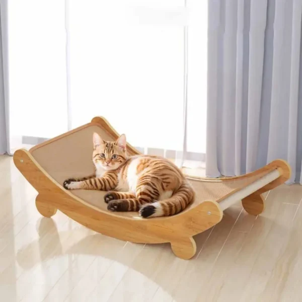 Wooden Cat Scratching Pads Multifuction Cats Sleeping Bed Detachable Wear Resistant Cat Scratch Board Kitten Grinding 1.webp