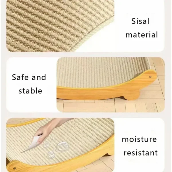 Wooden Cat Scratching Pads Multifuction Cats Sleeping Bed Detachable Wear Resistant Cat Scratch Board Kitten Grinding 4.webp